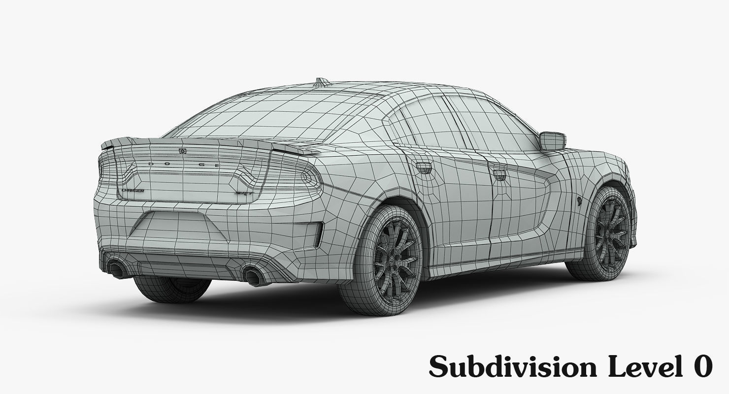 Dodge Charger SRT Hellcat 2015 detailed interior 3D model_24
