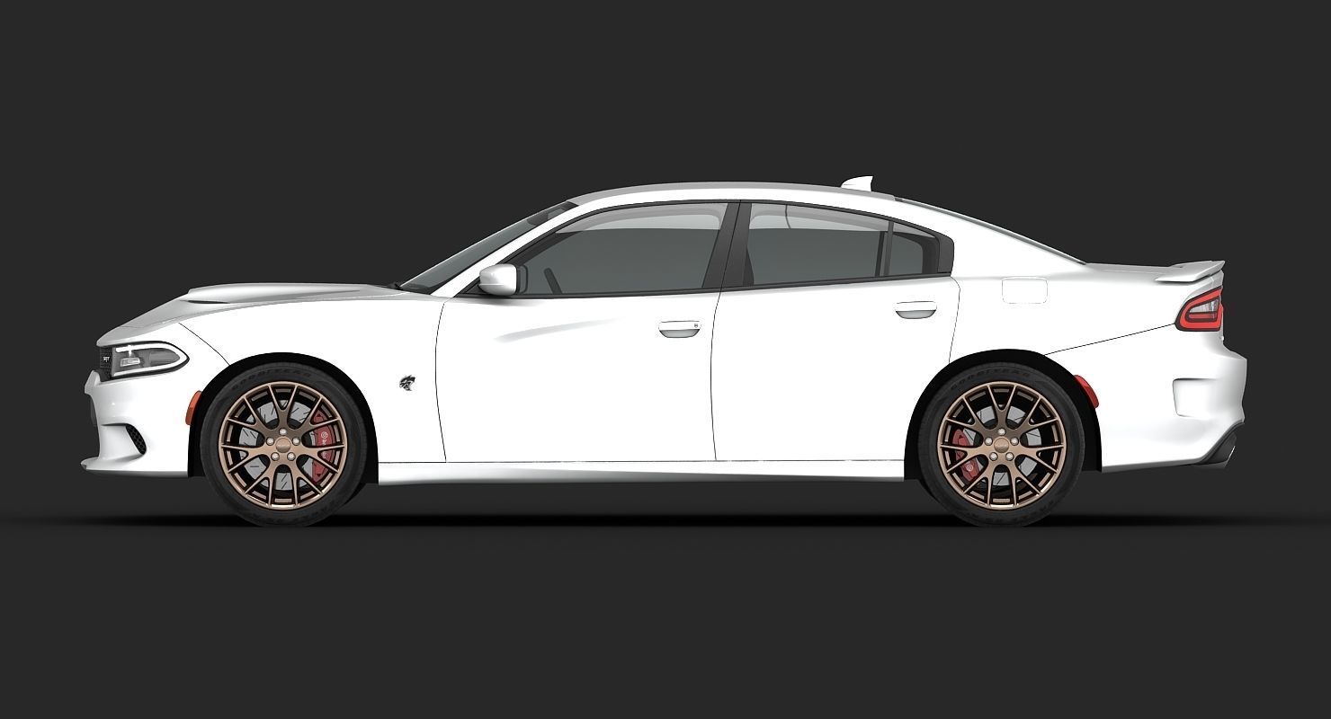 Dodge Charger SRT Hellcat 2015 detailed interior 3D model_13