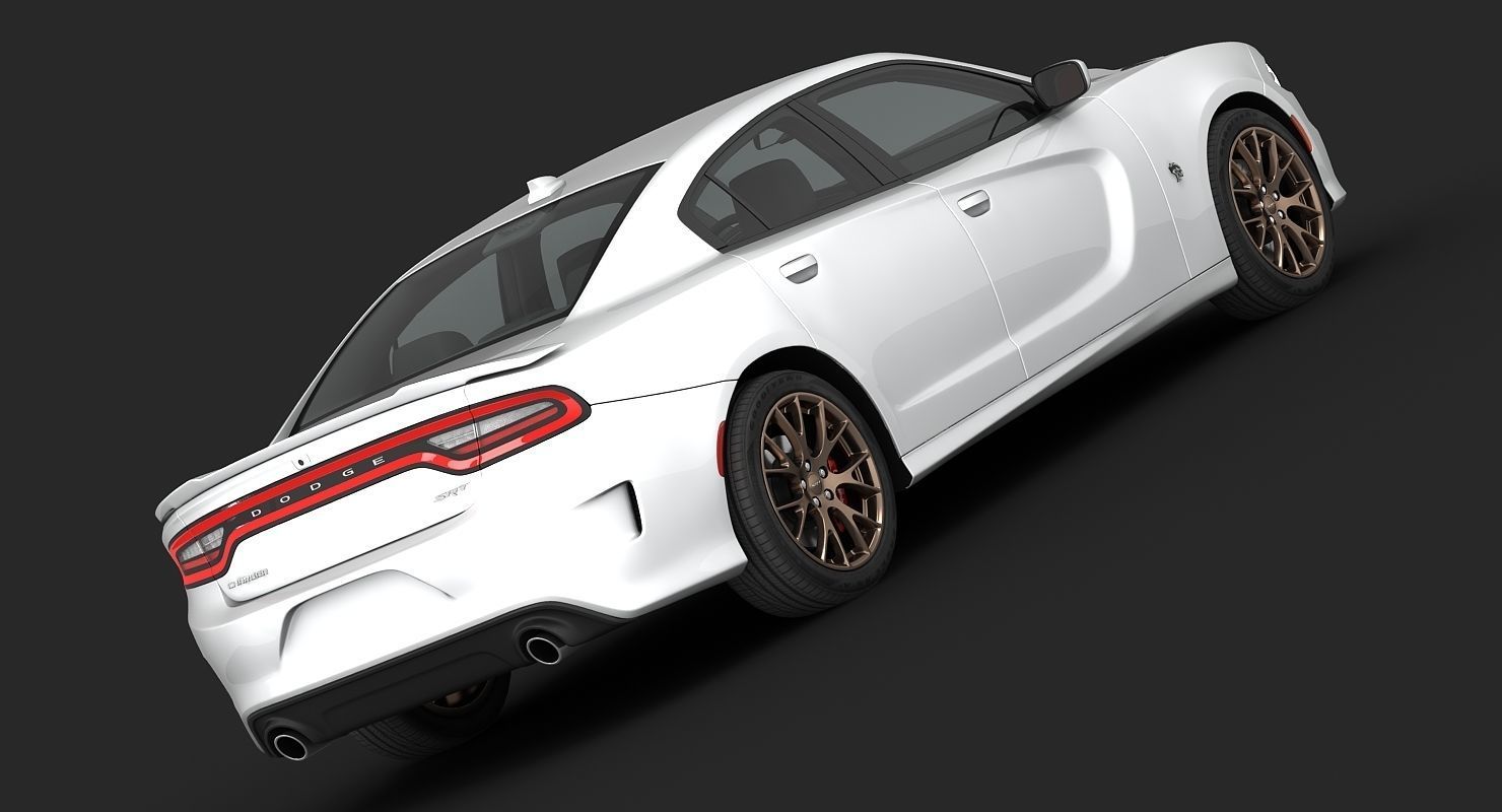 Dodge Charger SRT Hellcat 2015 detailed interior 3D model_2