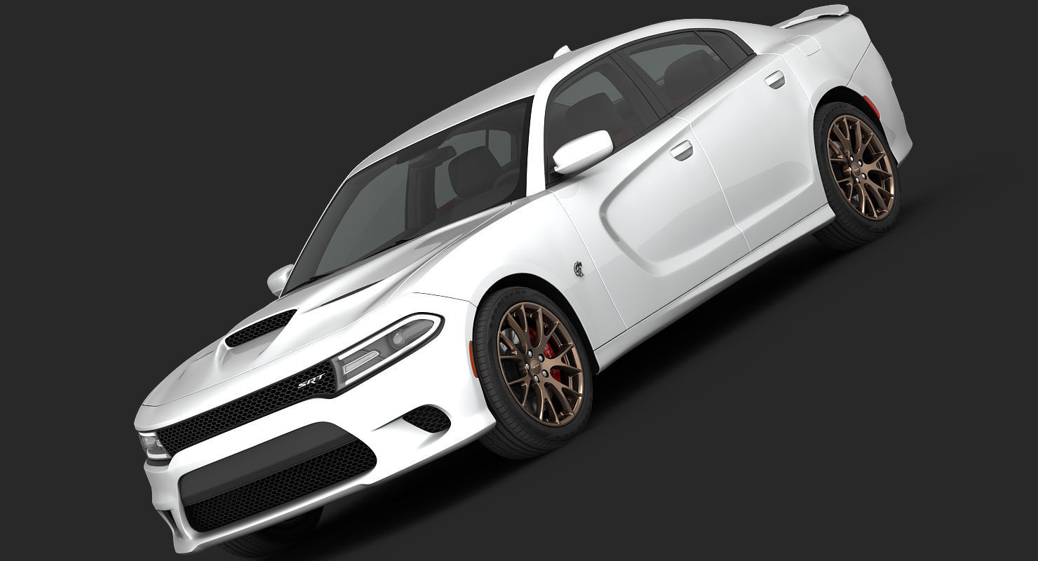 Dodge Charger SRT Hellcat 2015 detailed interior 3D model_1