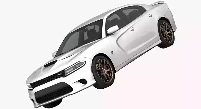 Dodge Charger SRT Hellcat 2015 detailed interior 3D model