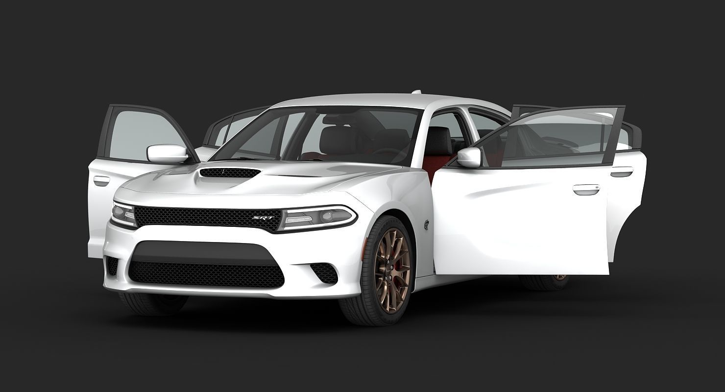 Dodge Charger SRT Hellcat 2015 detailed interior 3D model_16