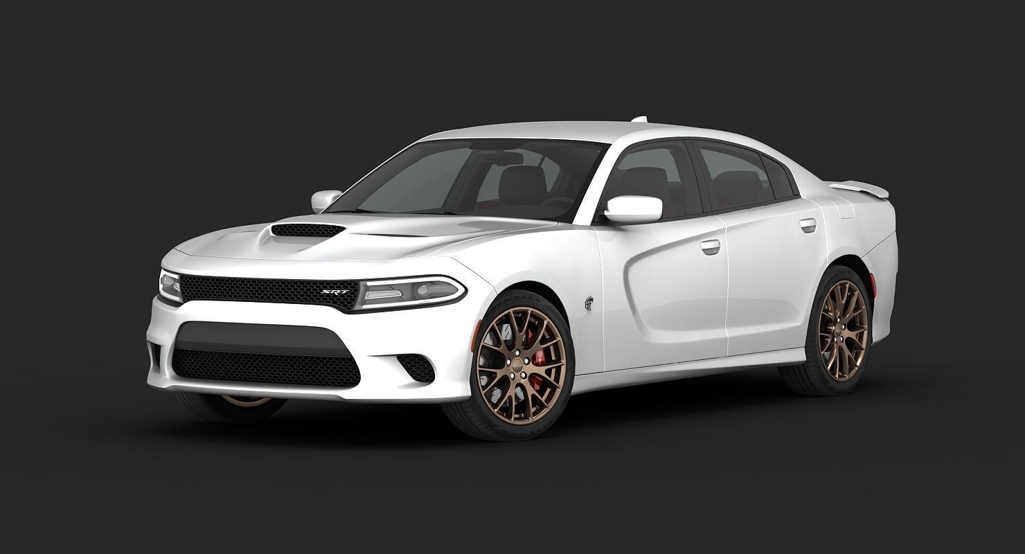 Dodge Charger SRT Hellcat 2015 detailed interior 3D model_7