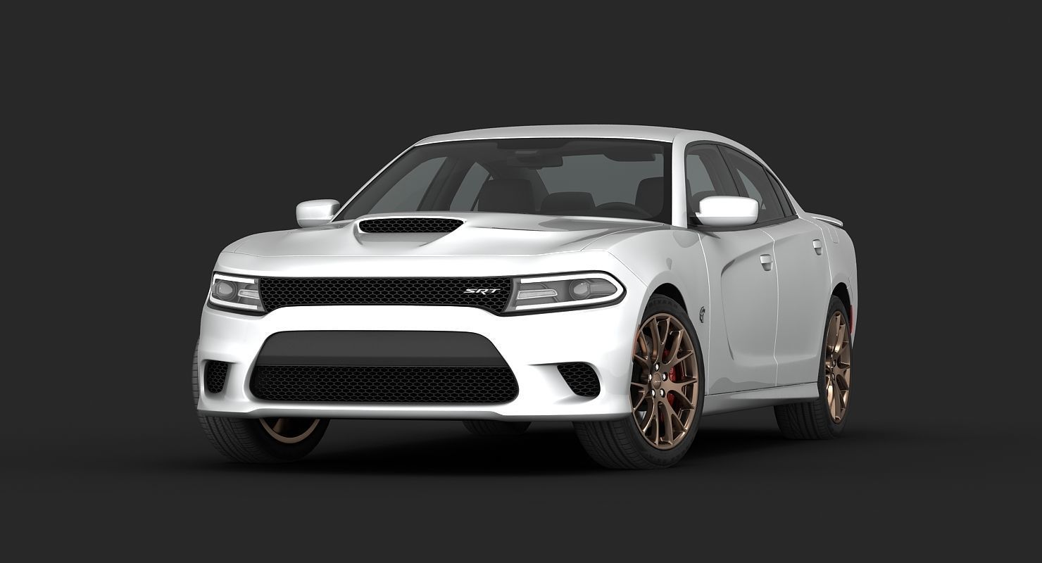 Dodge Charger SRT Hellcat 2015 detailed interior 3D model_9