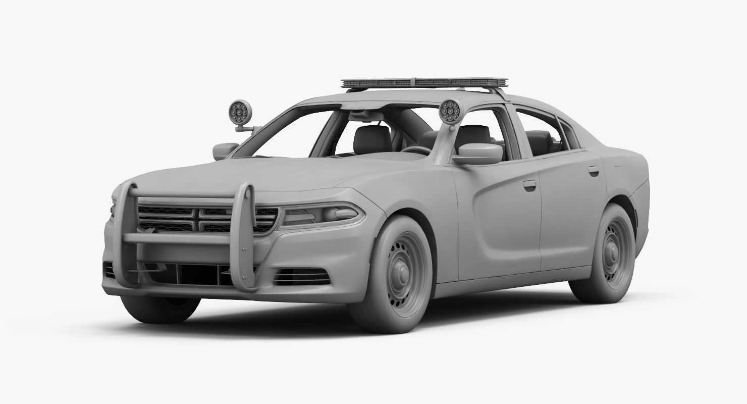 Dodge Charger Pursuit 2015 detailed interior 3D model_26