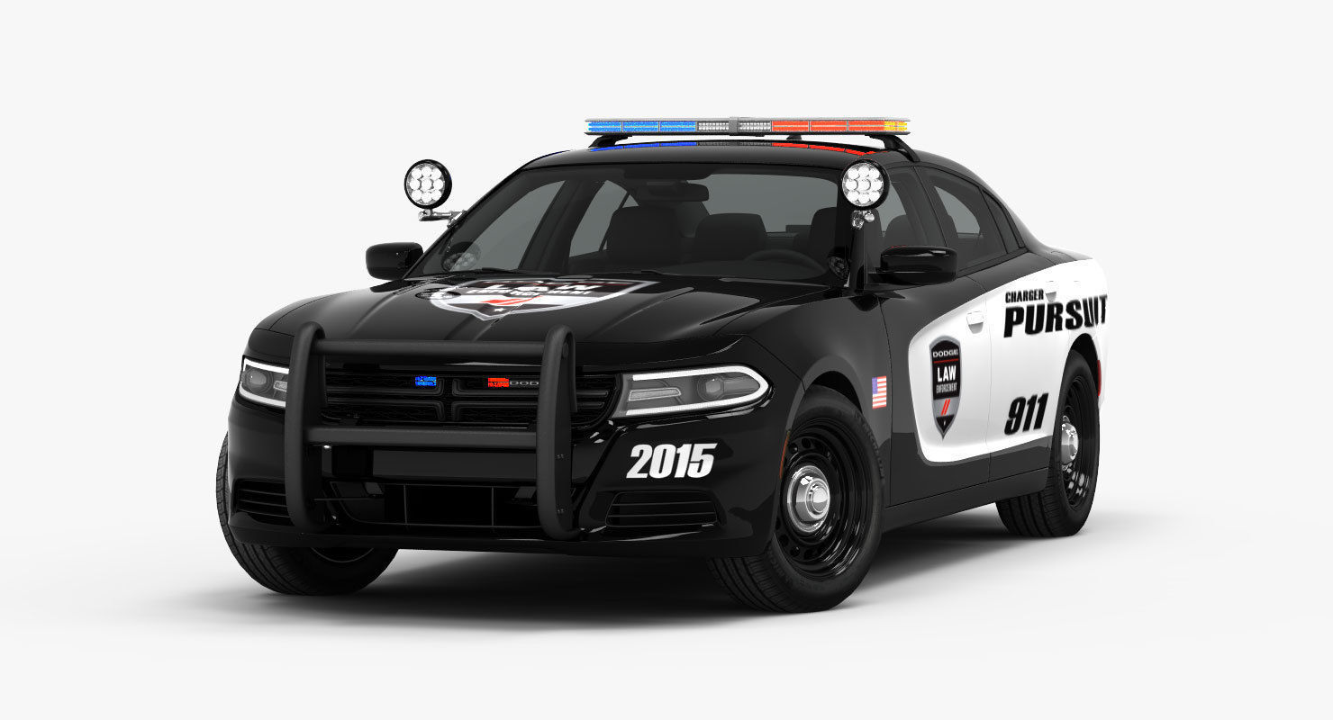 Dodge Charger Pursuit 2015 detailed interior 3D model_3