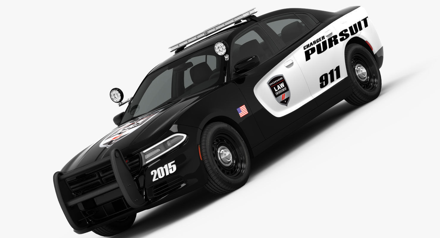 Dodge Charger Pursuit 2015 detailed interior 3D model_1