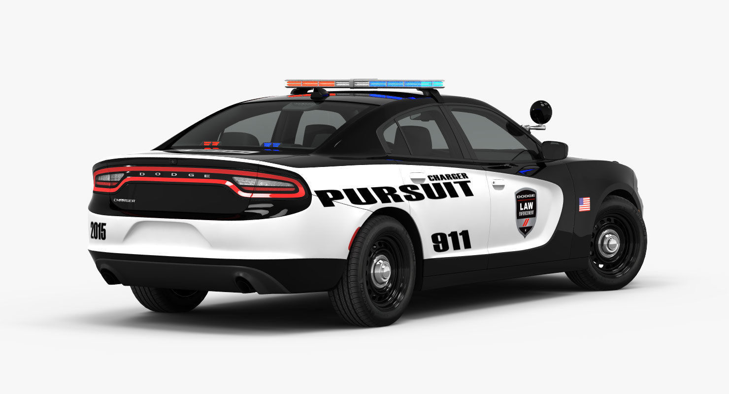 Dodge Charger Pursuit 2015 detailed interior 3D model_4