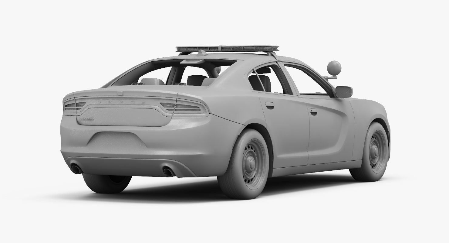 Dodge Charger Pursuit 2015 detailed interior 3D model_27