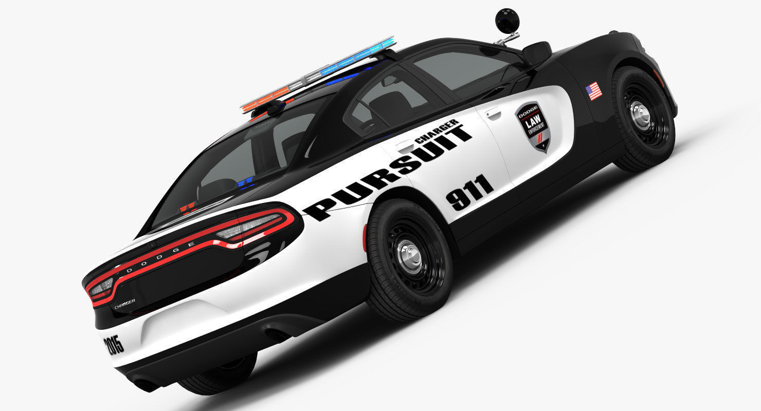 Dodge Charger Pursuit 2015 detailed interior 3D model_2