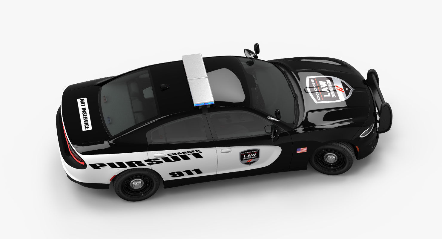 Dodge Charger Pursuit 2015 detailed interior 3D model_10