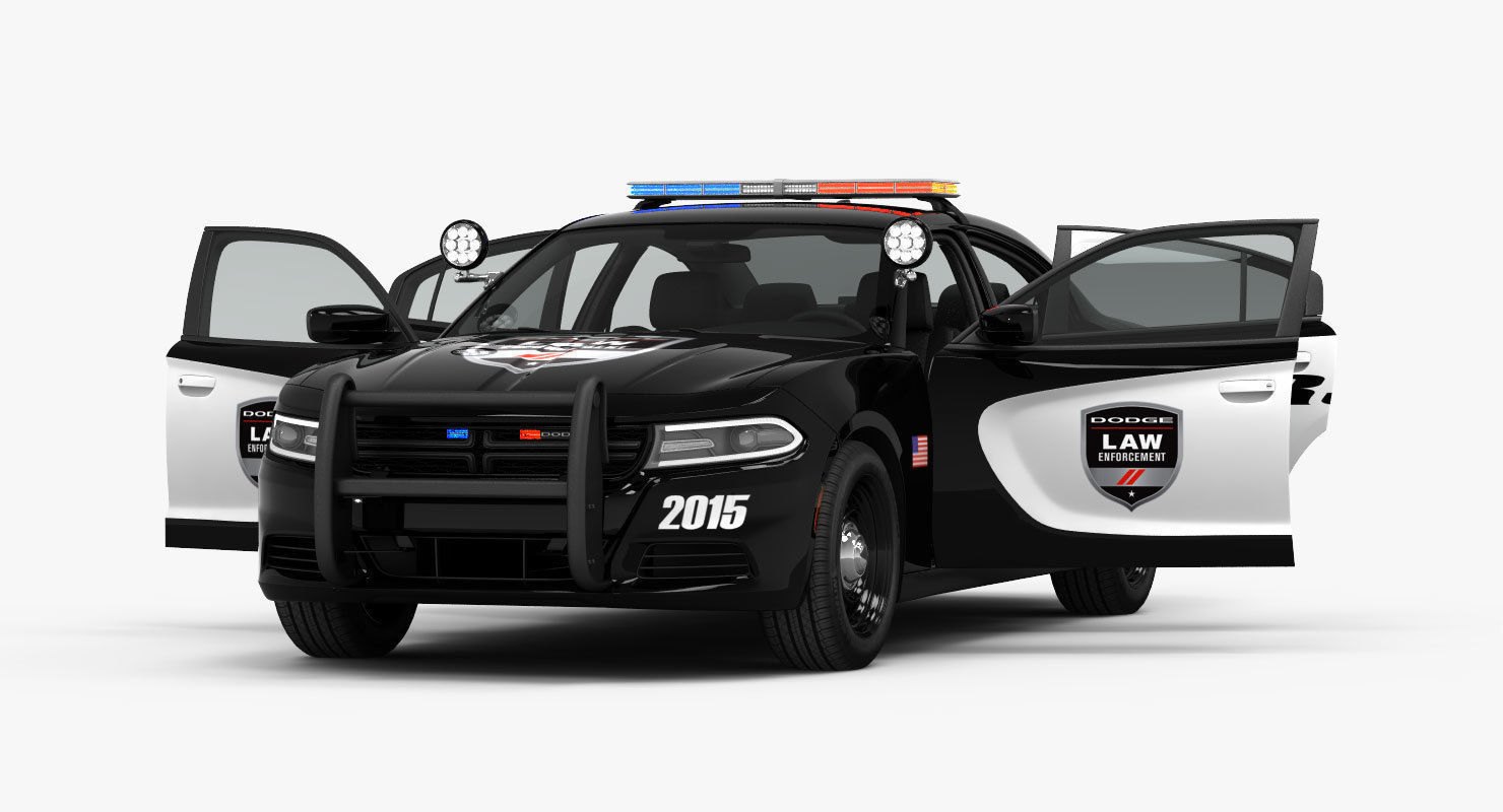 Dodge Charger Pursuit 2015 detailed interior 3D model_14