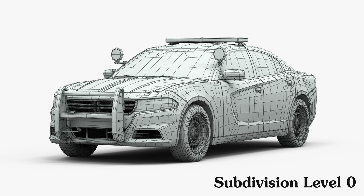 Dodge Charger Pursuit 2015 detailed interior 3D model_20