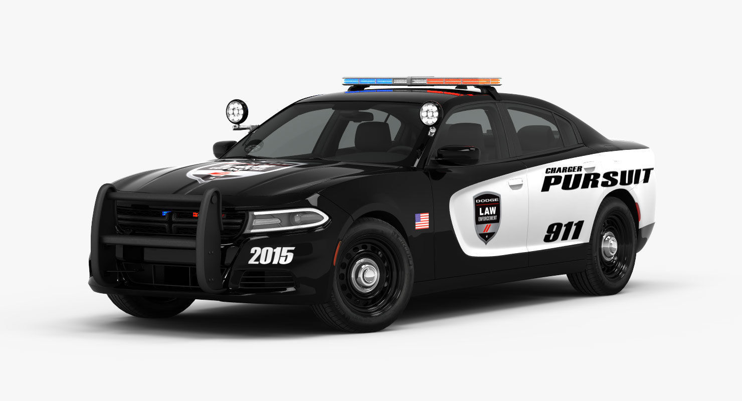 Dodge Charger Pursuit 2015 detailed interior 3D model_7