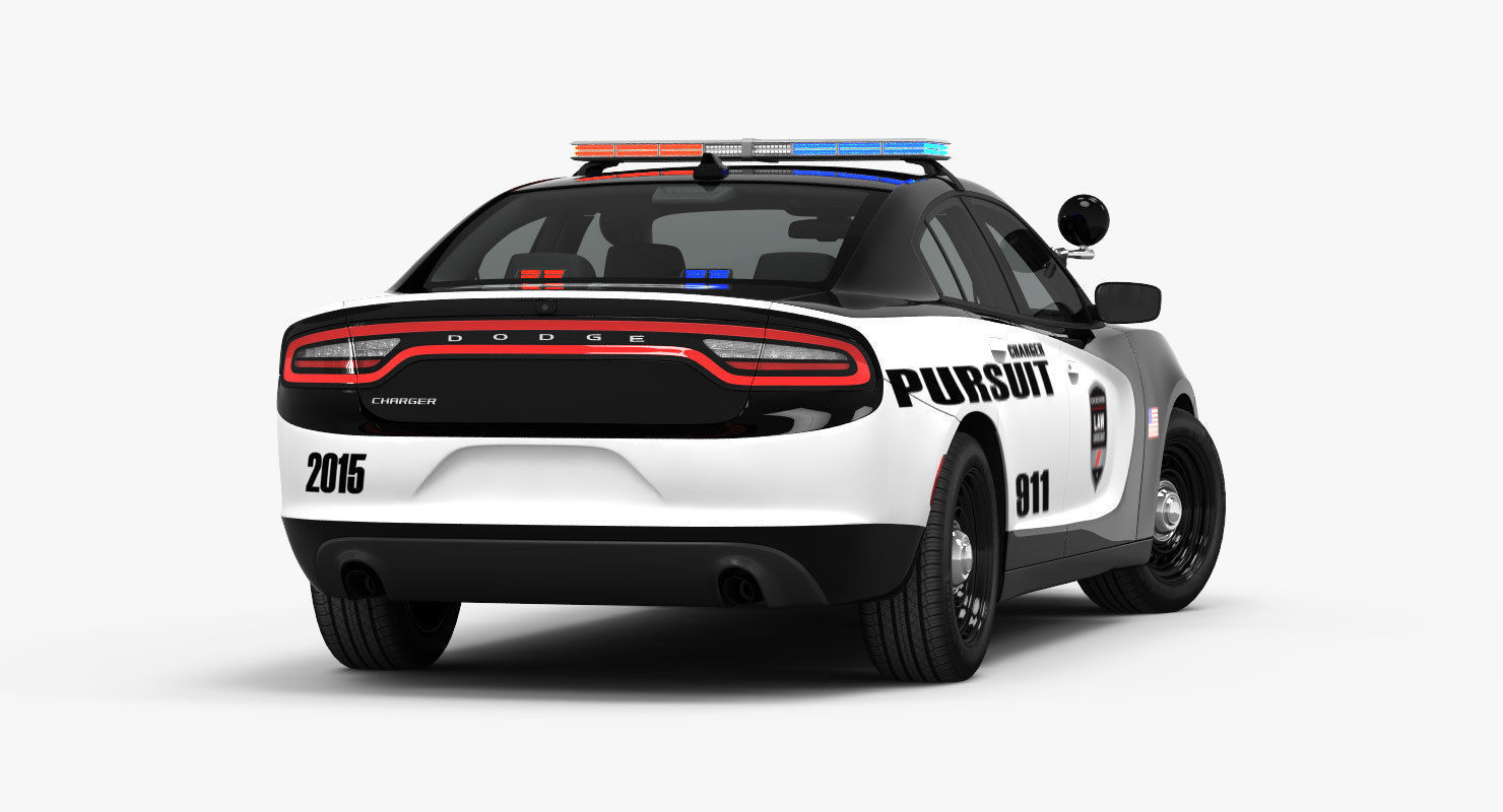 Dodge Charger Pursuit 2015 detailed interior 3D model_8