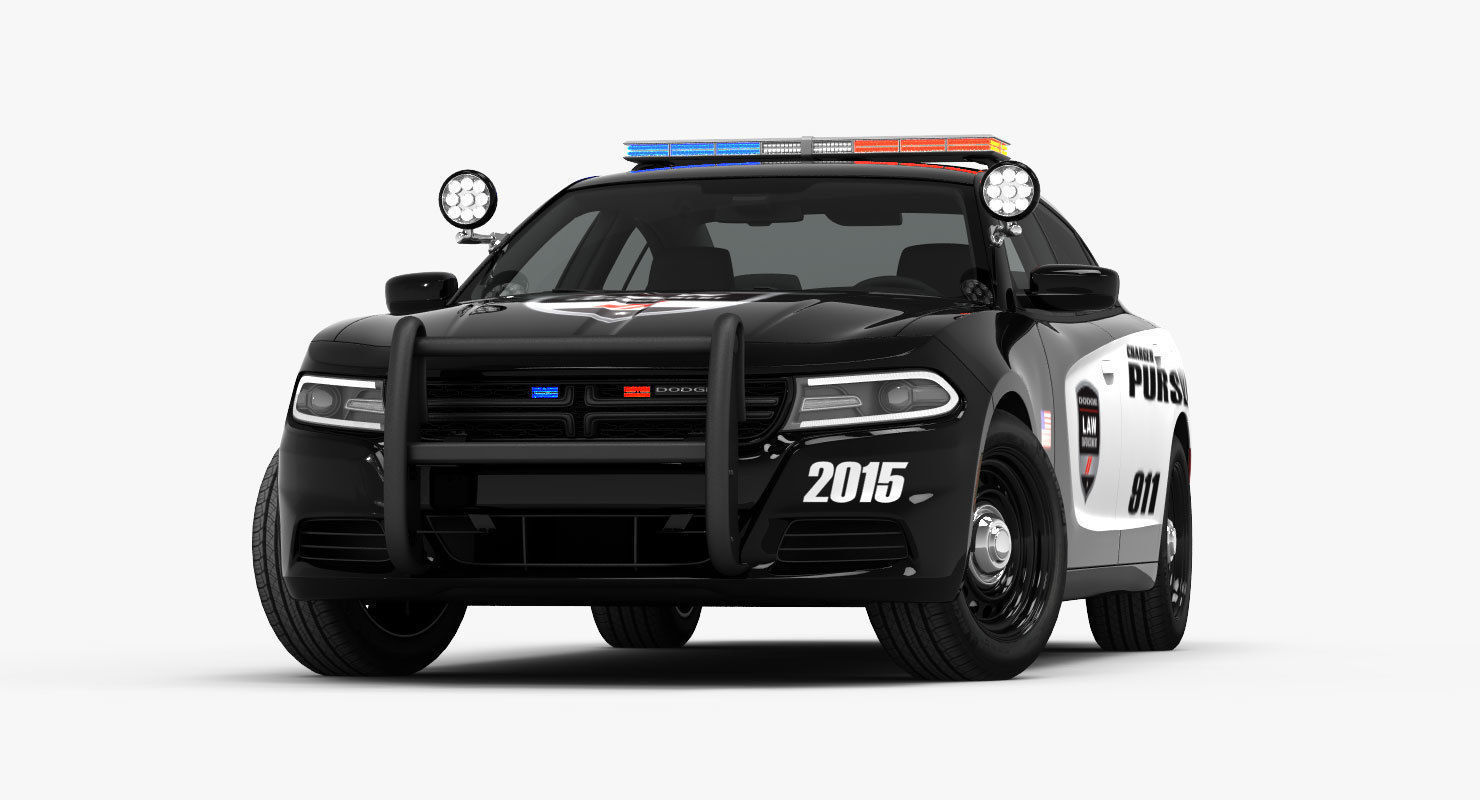 Dodge Charger Pursuit 2015 detailed interior 3D model_9