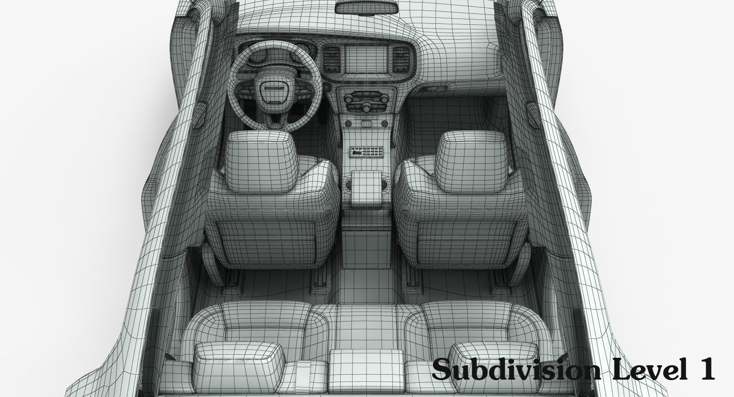 Dodge Charger Pursuit 2015 detailed interior 3D model_25