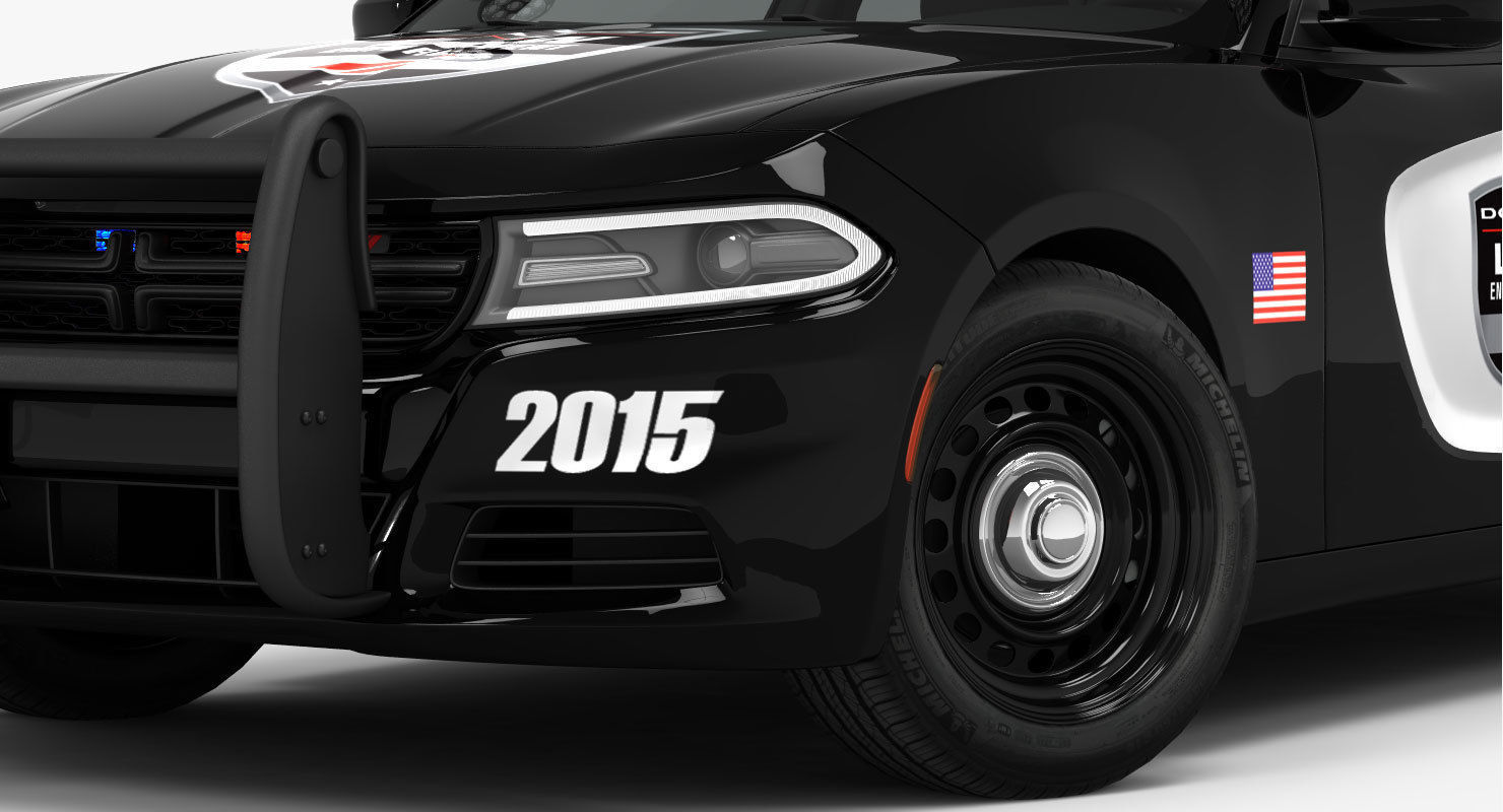 Dodge Charger Pursuit 2015 detailed interior 3D model_6