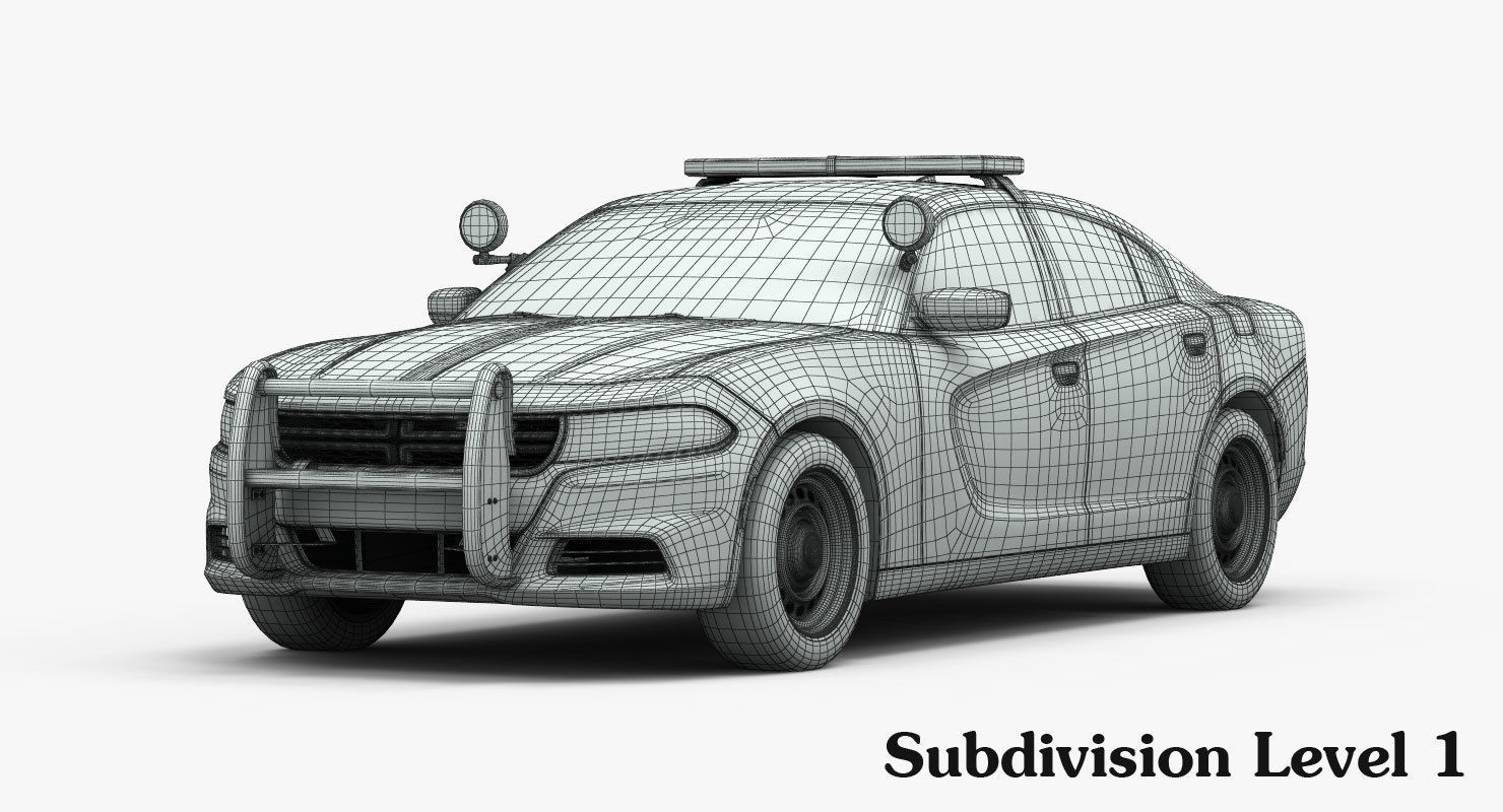 Dodge Charger Pursuit 2015 detailed interior 3D model_21