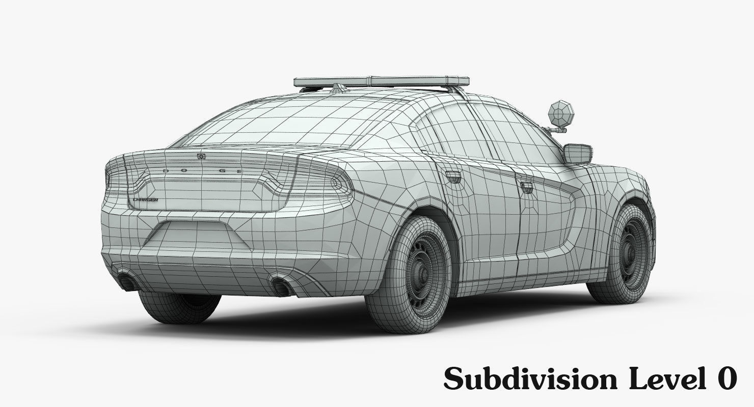 Dodge Charger Pursuit 2015 detailed interior 3D model_22