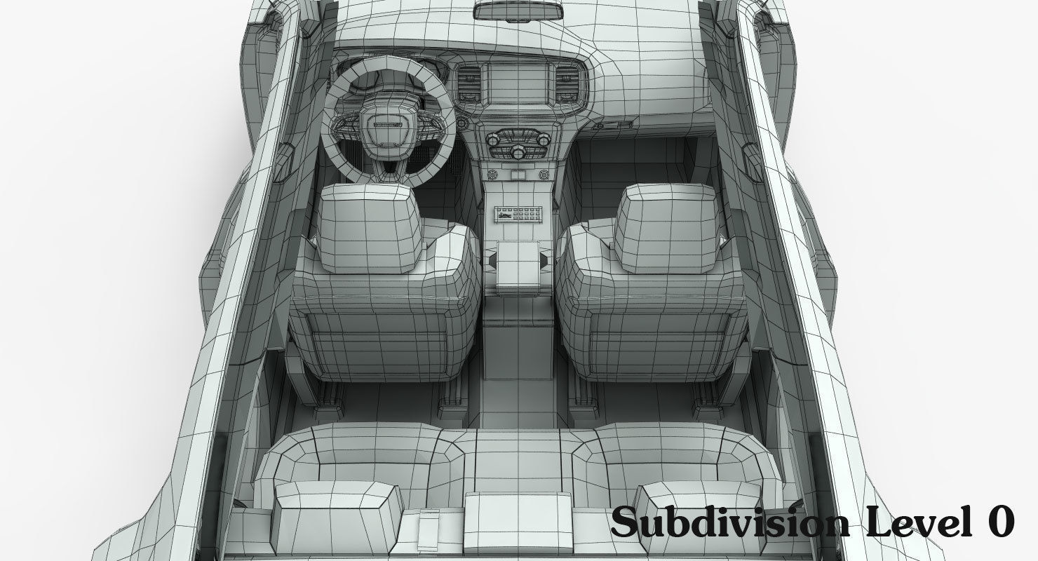 Dodge Charger Pursuit 2015 detailed interior 3D model_24
