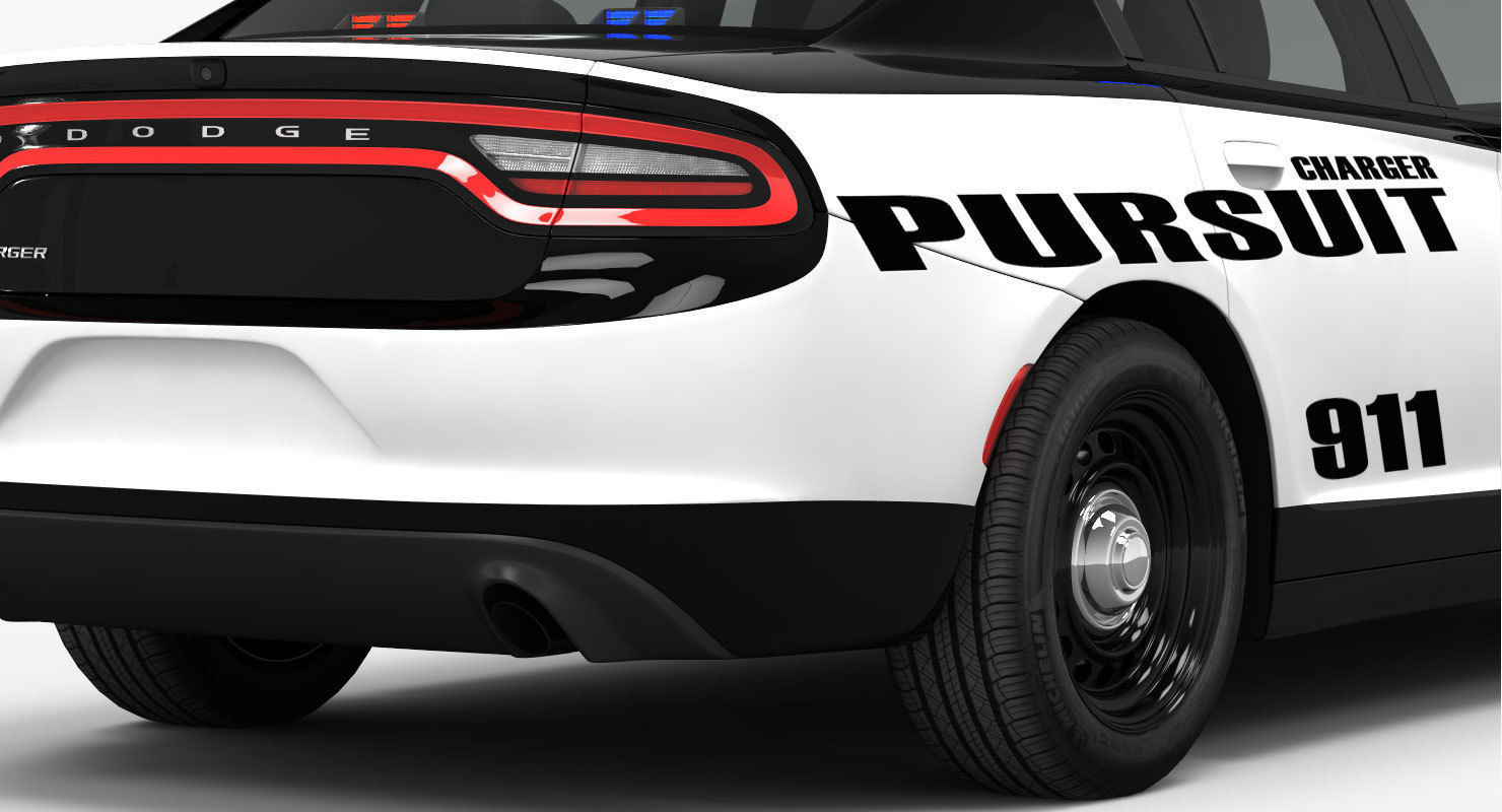 Dodge Charger Pursuit 2015 detailed interior 3D model_5