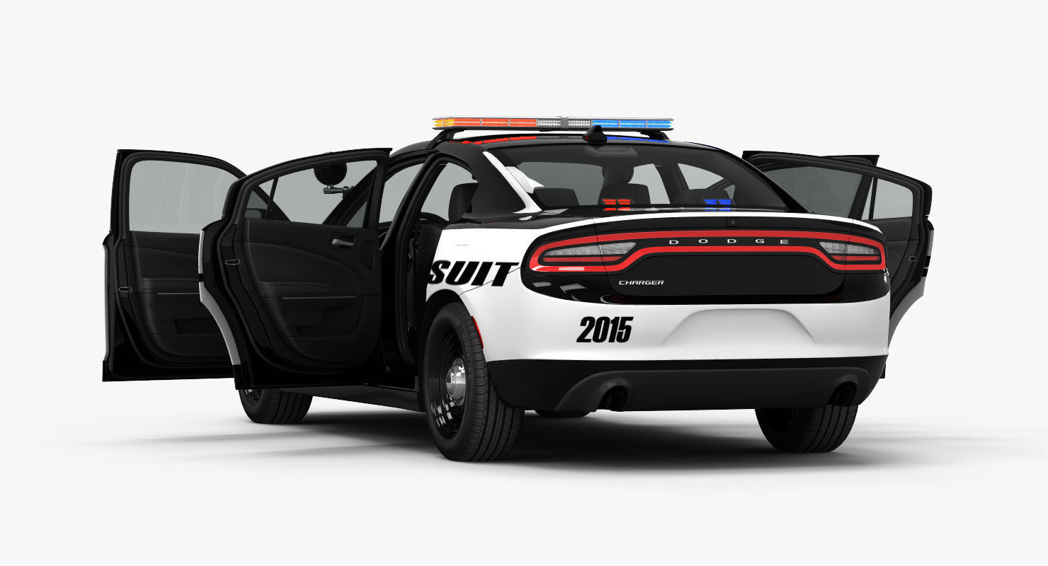 Dodge Charger Pursuit 2015 detailed interior 3D model_15