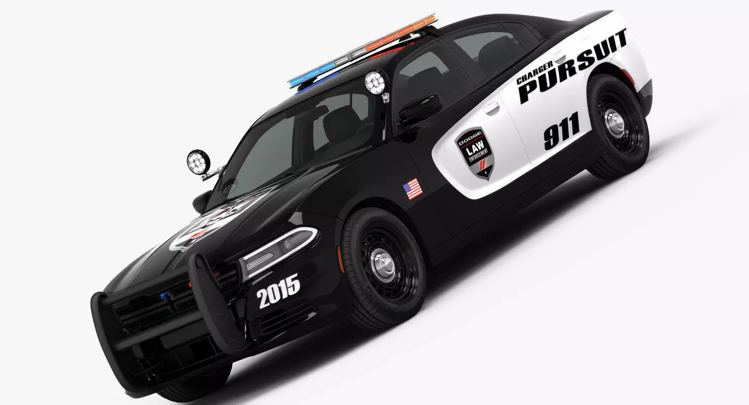 Dodge Charger Pursuit 2015 detailed interior 3D model_0