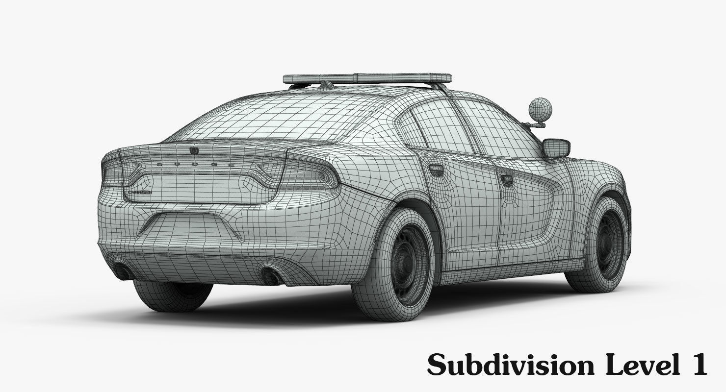 Dodge Charger Pursuit 2015 detailed interior 3D model_23