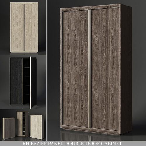 BEZIER PANEL DOUBLE-DOOR CABINET 3D model
