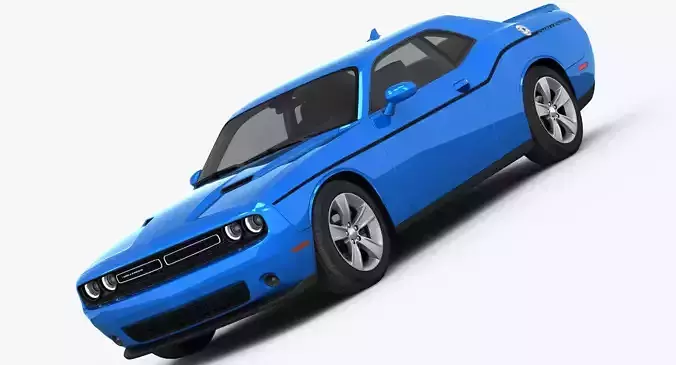 Dodge Challenger SXT 2015 detailed interior 3D model