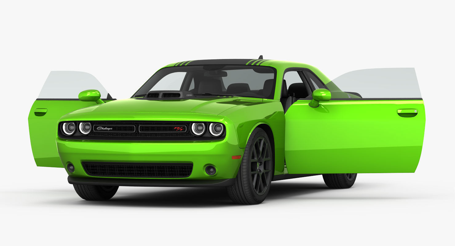 Dodge Challenger RT Shaker 2015 detailed interior 3D model_15