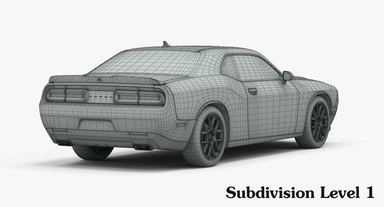 Dodge Challenger RT Shaker 2015 detailed interior 3D model_24