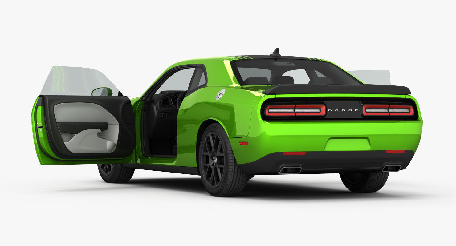 Dodge Challenger RT Shaker 2015 detailed interior 3D model_16