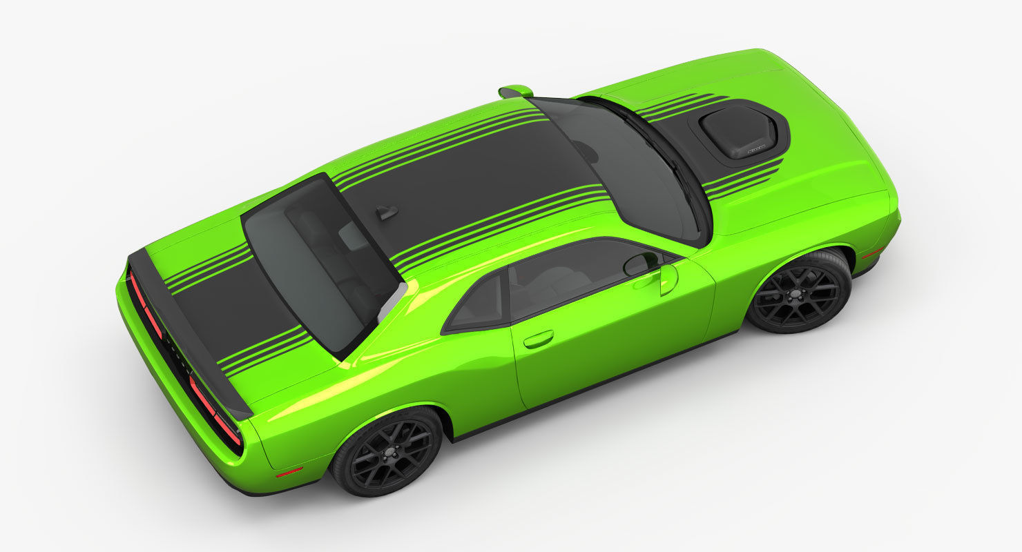 Dodge Challenger RT Shaker 2015 detailed interior 3D model_9