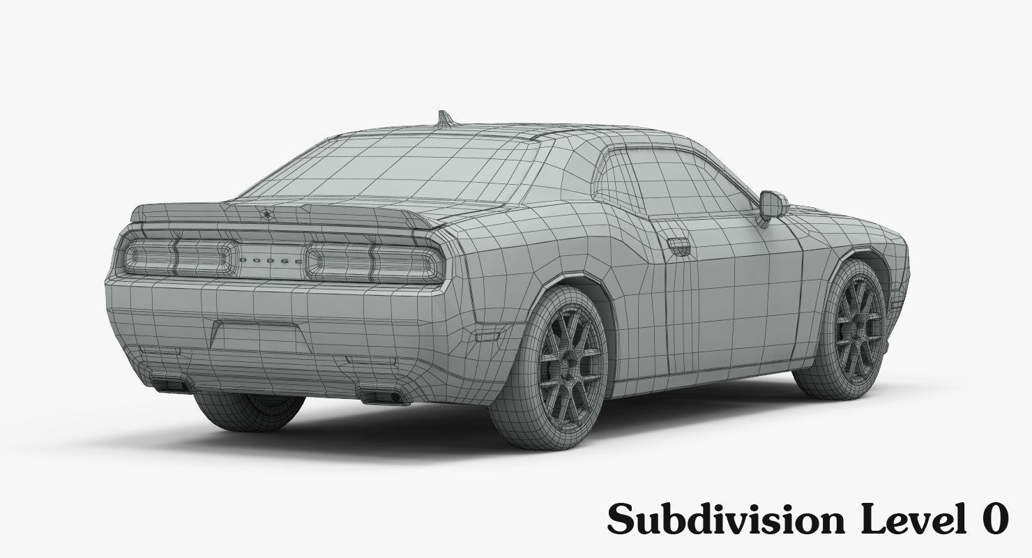 Dodge Challenger RT Shaker 2015 detailed interior 3D model_23