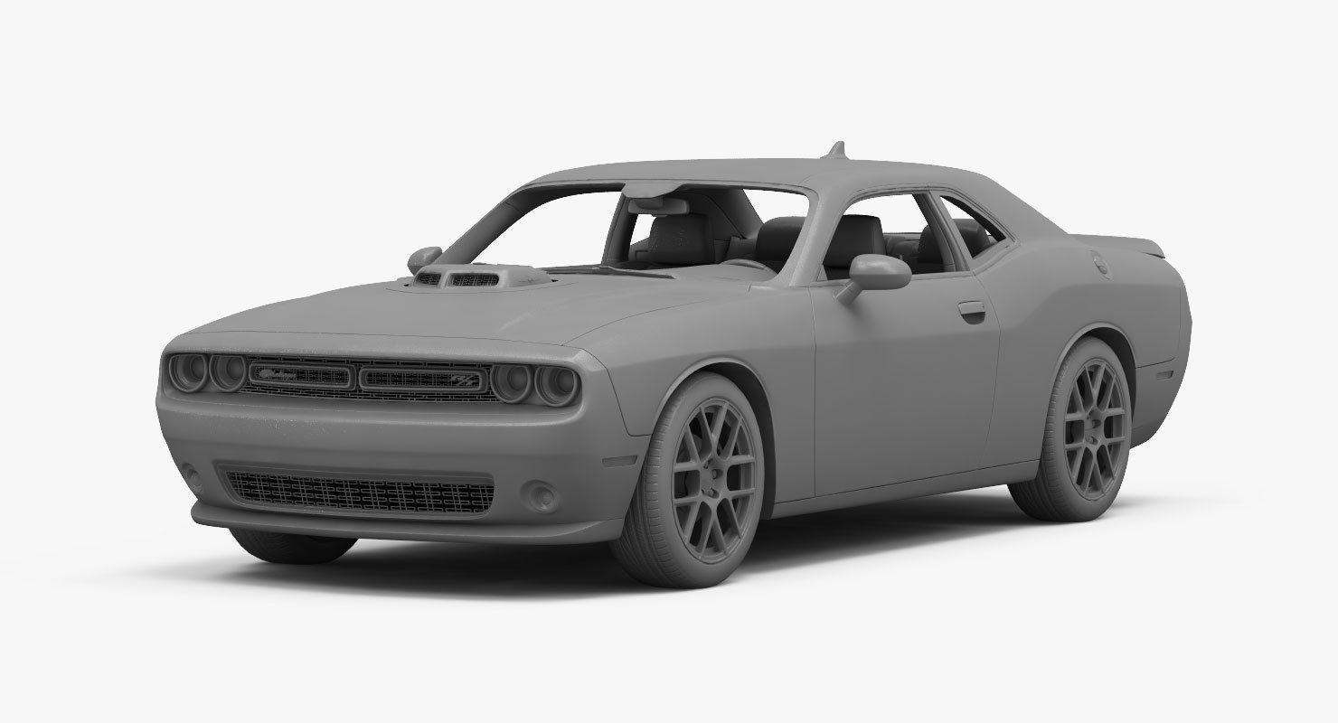 Dodge Challenger RT Shaker 2015 detailed interior 3D model_27