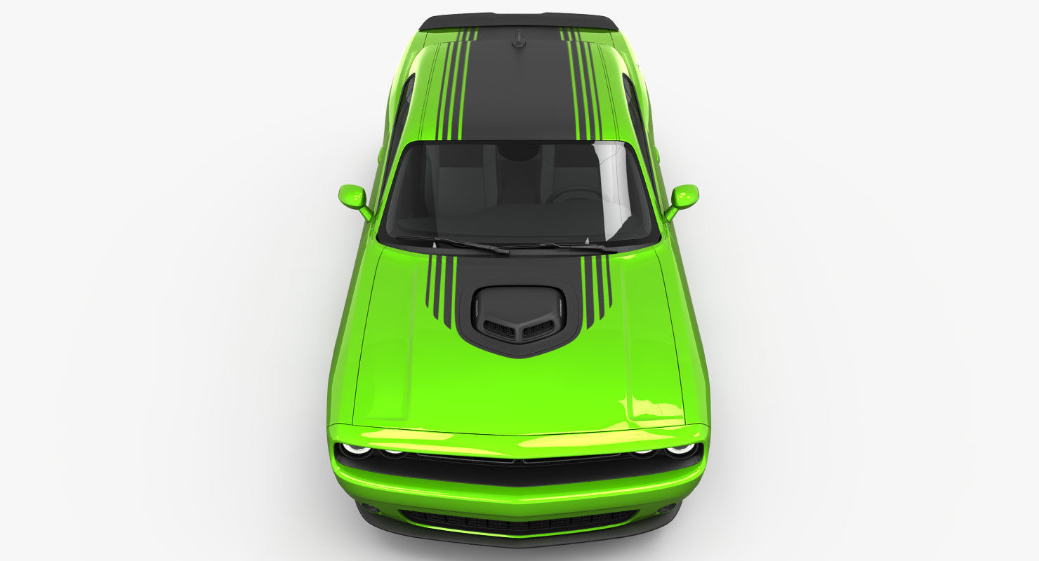 Dodge Challenger RT Shaker 2015 detailed interior 3D model_13