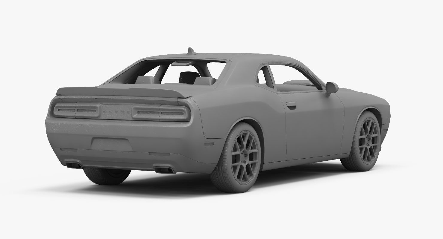 Dodge Challenger RT Shaker 2015 detailed interior 3D model_28
