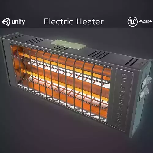 Electric Heater Low-poly 3D model