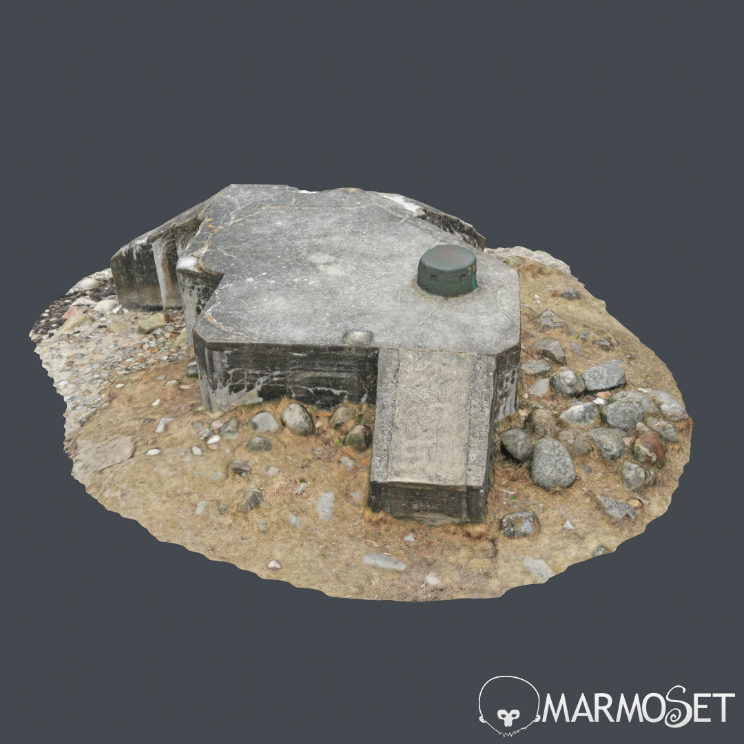 3d scanned Bunker A 3D model_1