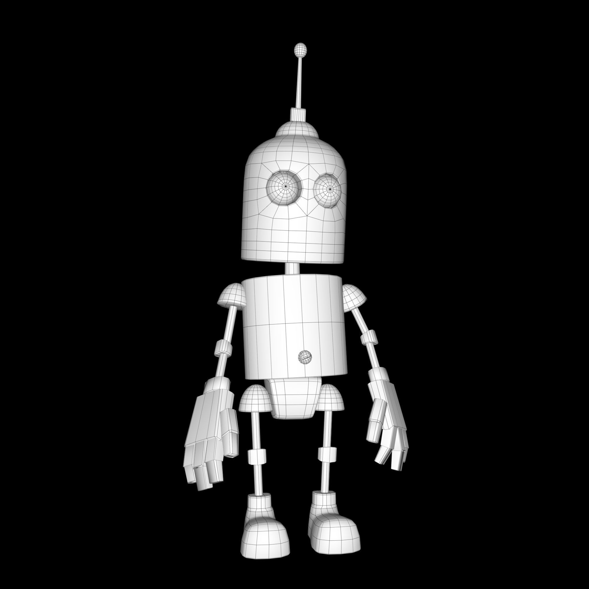 Robot AR VR Unreal and unity Low-poly 3D model_5