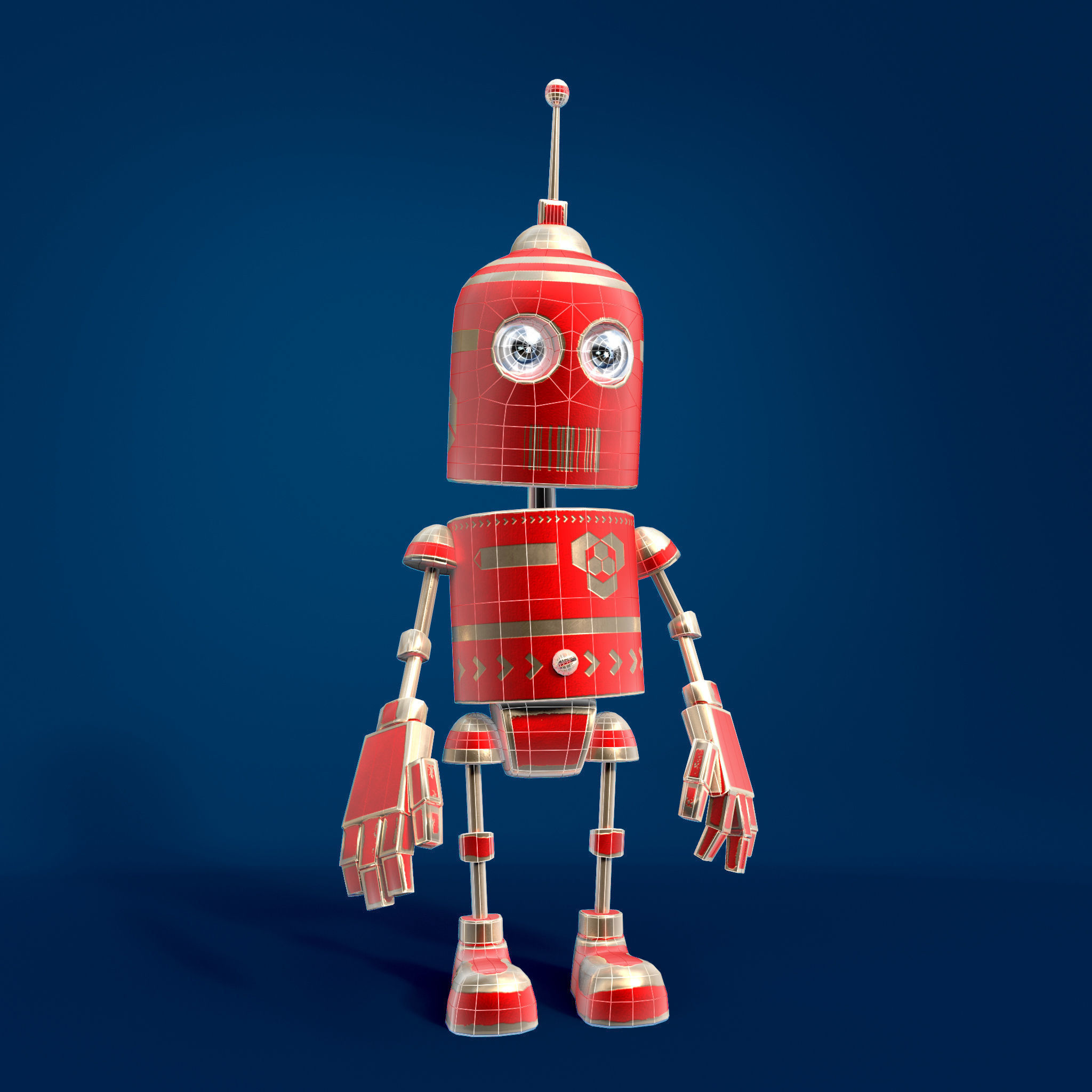 Robot AR VR Unreal and unity Low-poly 3D model_2