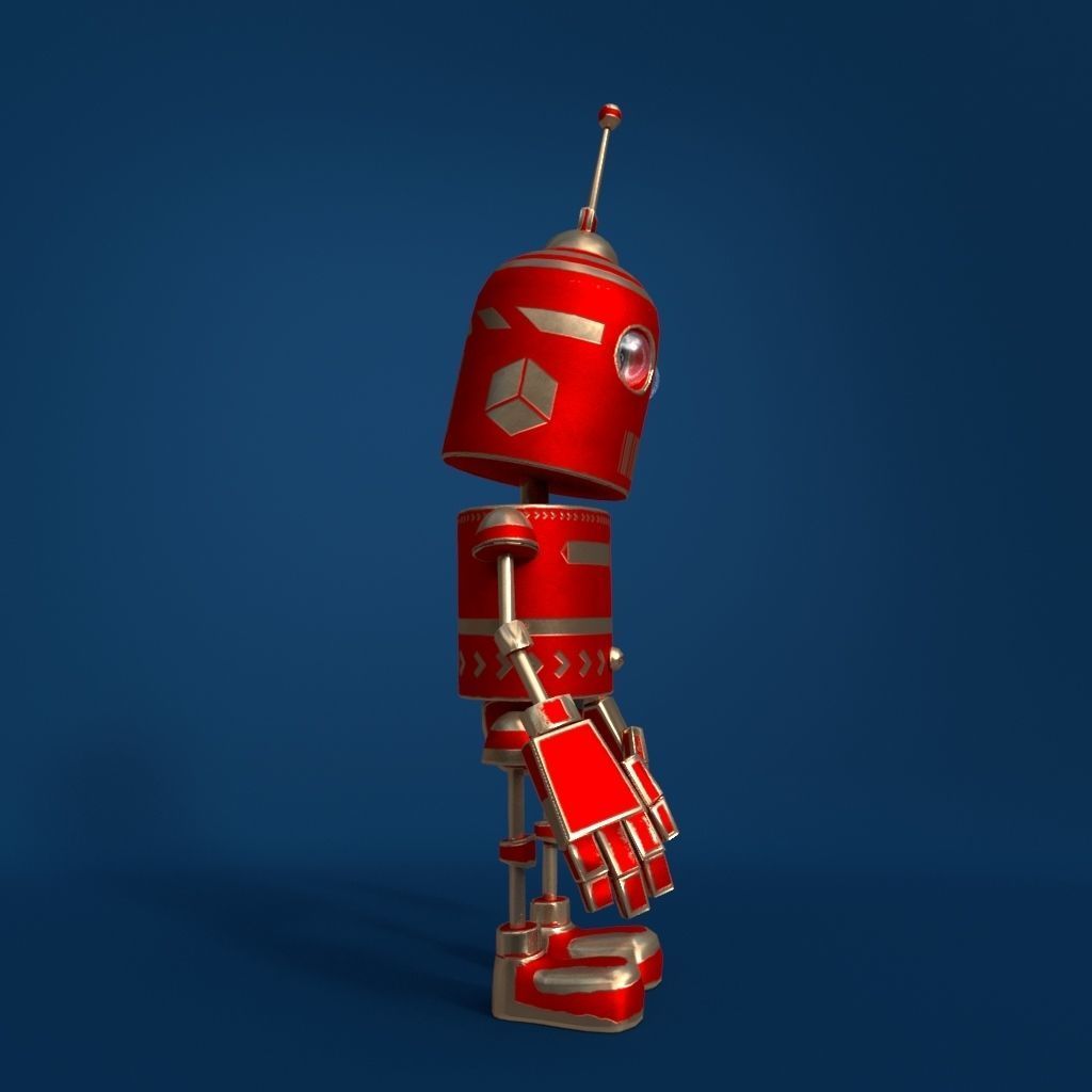 Robot AR VR Unreal and unity Low-poly 3D model_3