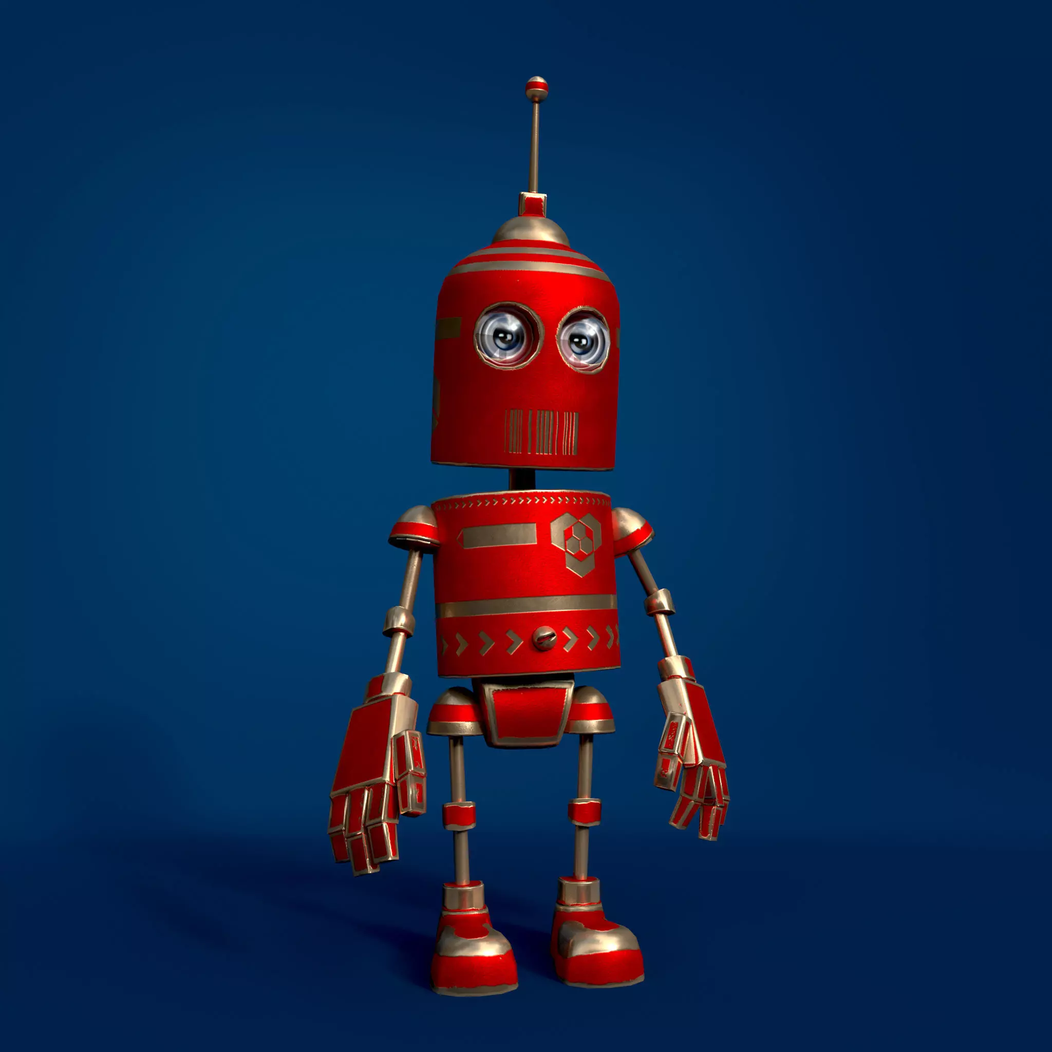 Robot AR VR Unreal and unity Low-poly 3D model_0