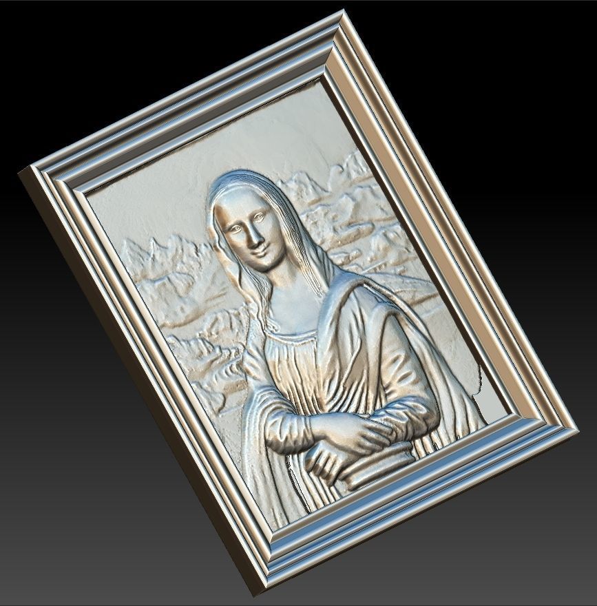 The Mona Lisa 3D print model_7