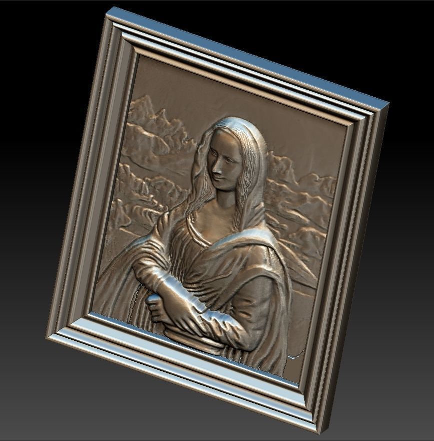 The Mona Lisa 3D print model_6