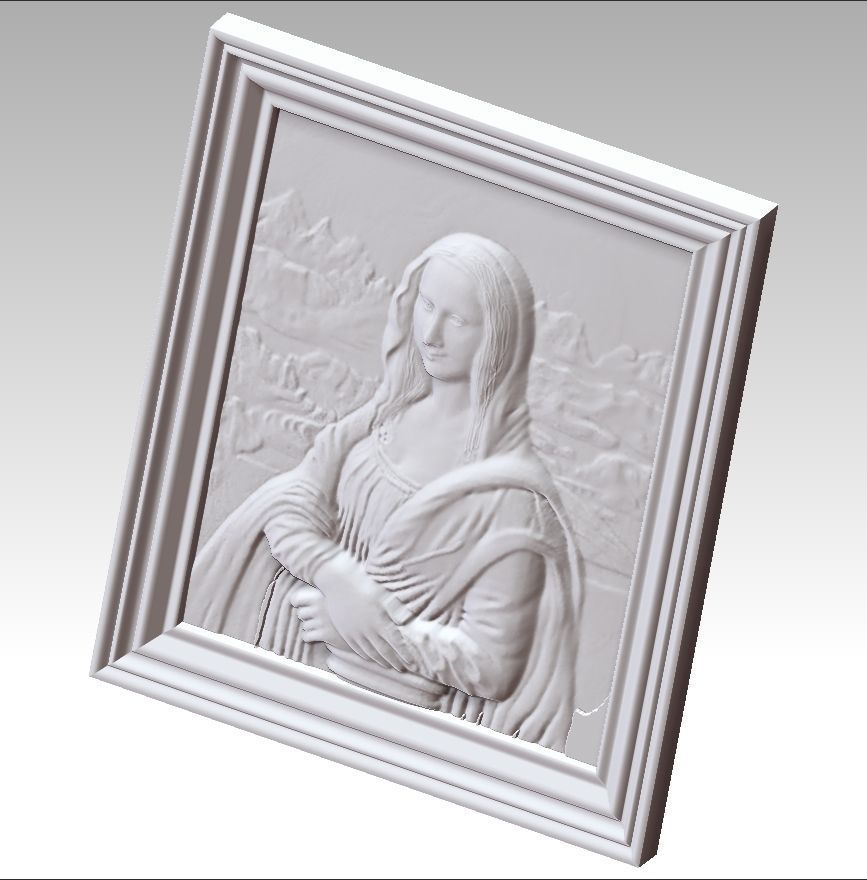 The Mona Lisa 3D print model_8