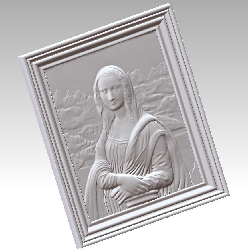 The Mona Lisa 3D print model_9