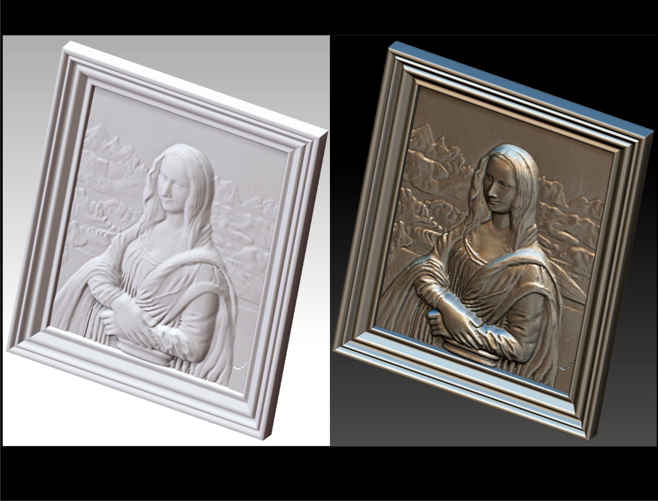 The Mona Lisa 3D print model_4